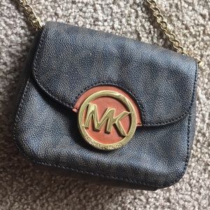 Brown MK logo Michael Kors Crossbody Purse
